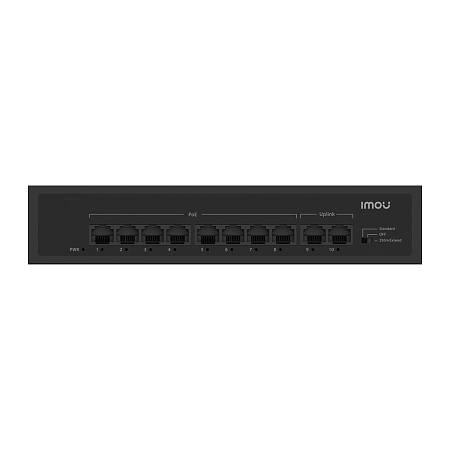 imou Switch 8 Ports PoE& 2 Ports Uplink 65W 250m SF110P, Black