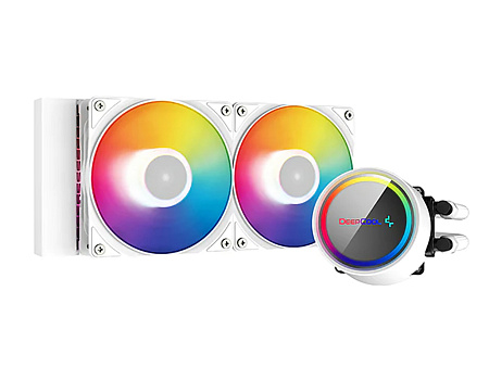 AIO Liquid Cooling Deepcool "GAMMAXX L240 ARGB White" (≤30 dB(A), 69.34 CFM,2x120mm,ARGB,250W,1330g)