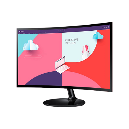 23.5" SAMSUNG S24C360EA Black, Curved-VA, 1920x1080, 75Hz, FreeSync, 4ms,250cd,MegaDCR,D-Sub+HDMI
