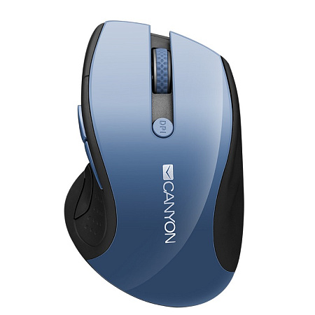 Wireless Mouse Canyon MW-01, Optical, 1000-1600dpi, 6 buttons, Ergonomic, Blue