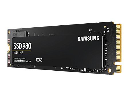 .M.2 NVMe SSD  500GB  Samsung   980 [PCIe 3.0 x4, R/W:3100/2600MB/s, 400/470K IOPS, Pablo, TLC]