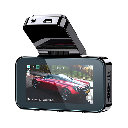 KAKU Smart Dash Cam KSC-1132, Full HD, 3-inch IPS Screen with Rear Camera, Black