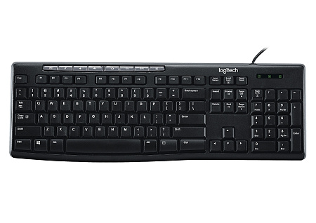 Клавиатура Logitech K200, Проводное, Чёрный