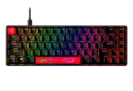 Gaming Keyboard HyperX Alloy Origins 65, Mechanical, 65% form factor, Linear SW, PBT keycaps, Alumin