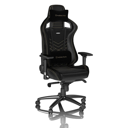 Gaming Chair Noble Epic NBL-PU-GOL-002 Black/Gold, User max load up to 120kg / height 165-180cm