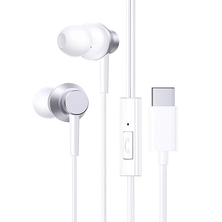 Baseus Wired Earphones Interface Type-C with Mic Encok CZ11,  Moon White