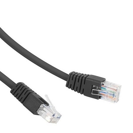 Patch Cord Cat.6U  5m, Black, PP6U-5M/BK, Cablexpert, Stranded Unshielded 