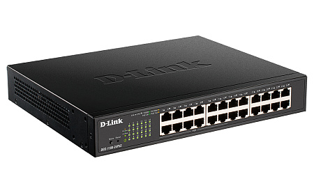 24-port Gigabit EasySmart POE Switch, "DGS-1100-24PV2/A1A", 12xPOE ports, 100W Budget