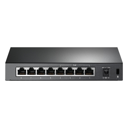 .8-port 10/100M TP-Link PoE Switch, TL-SF1008P, 4x PoE ports, 66W Budget, steel case