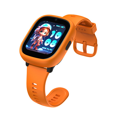 Lagenio Kids Smart Watch 4G, K3, With 2 Straps Orange and Black