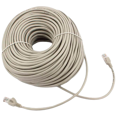 50m, Patch Cord, PP12-50M, Cat.5E, Cablexpert, molded strain relief 50u" plugs