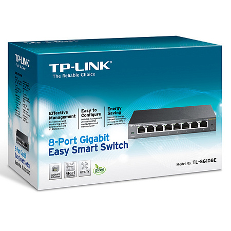8-port 10/100/1000Mbps Switch TP-LINK "TL-SG108E" Easy Smart 8-port 10/100/1000Mbps Switch TP-LINK "TL-SG108E" Easy Smart