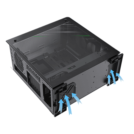 Case EATX GAMEMAX VEGA Pro, w/o PSU, 0.8/1.2mm, 1x120mm ARGB, ARGB Hub, Dual Side Tempered Glass, Du