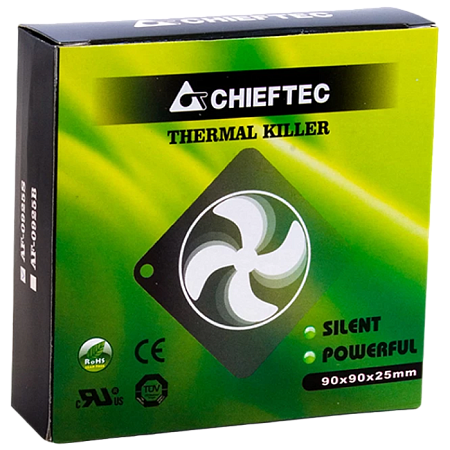 PC Case Fan Chieftec AF-0925S, 92x92x25mm, 21-24dB, 35 CFM, 1800RPM, 3pin/Molex