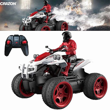 Радиоуправляемая игрушка Crazon Motorcycle Smoking Beach, 1:14, Черный/Красный (333-MT21142)