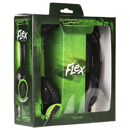 Игровая Гарнитура QUMO Flex, Проводной аналоговый, Чёрный