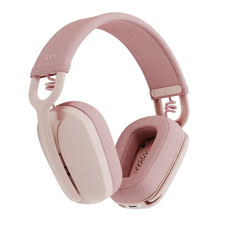 Wireless Headset Logitech Zone Vibe 100, 40mm driver, 20-20kHz, 118db, Dual mic, Bluetooth, Rose