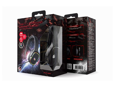  Gaming Headset GMB GHS-SANPO-S3, 50mm driver, 20-20kHz, 32 Ohm, 105db, 370g., Virtual 7.1, RGB, 2,2