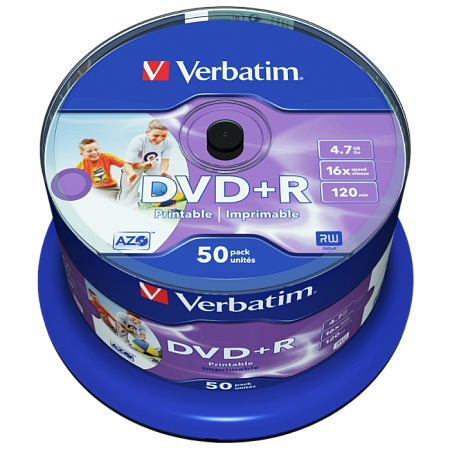 Printable  50*Cake DVD+R Verbatim, 4.7GB, 16x, full no id