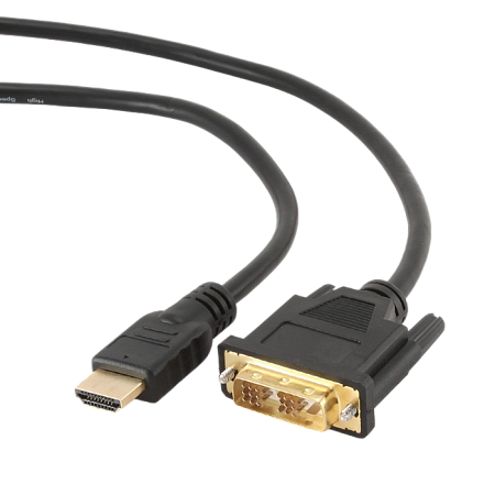 Cable HDMI to DVI  7.5m Cablexpert, male-male, GOLD, 18+1pin single-link, CC-HDMI-DVI-7.5MC