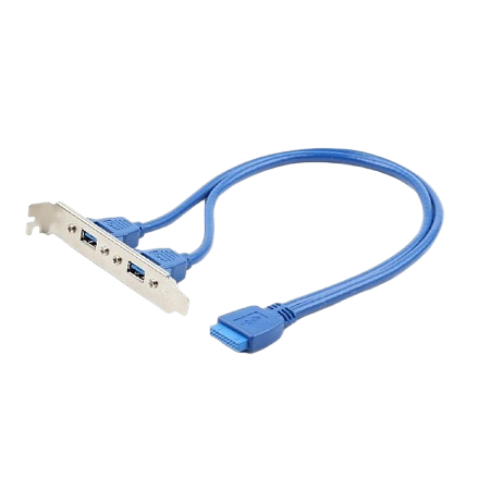 Cable, Dual USB 3.0 receptacle on bracket, CC-USB3-RECEPTACLE
