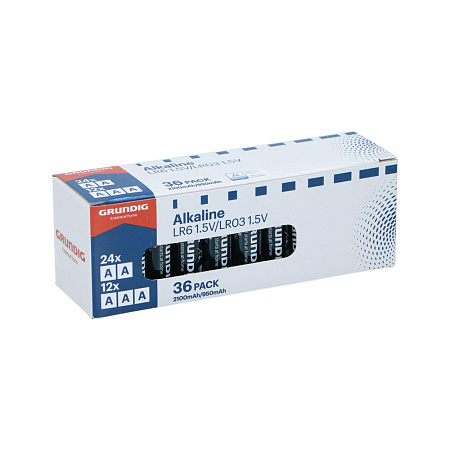 GRUNDIG Battery Alkaline 12xAAA/LR03 & 24xAA/LR6 36pcs