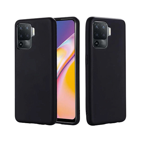 Helmet Case Liquid Silicone Oppo Reno 5 Lite, Black