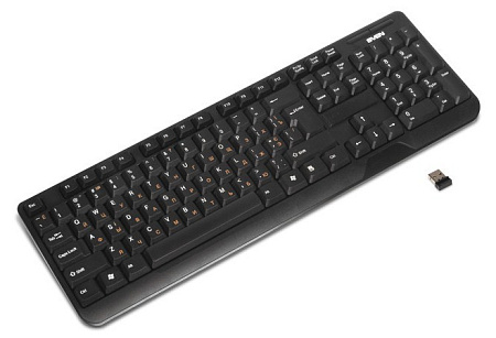 Клавиатура SVEN KB-C2200W, Беспроводное, Чёрный