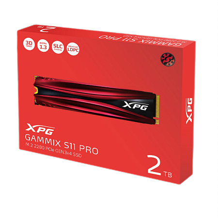 .M.2 NVMe SSD 2.0TB ADATA   XPG GAMMIX S11 Pro [PCIe 3.0 x4, R/W:3350/2900MB/s, 360/360K IOPS,1.2PBW