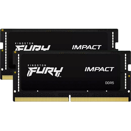 32GB DDR5-6000MHz SODIMM Kingston FURY Impact (Kit of 2x16GB) (KF560S38IBK2-32), CL38, 1.35V, Black