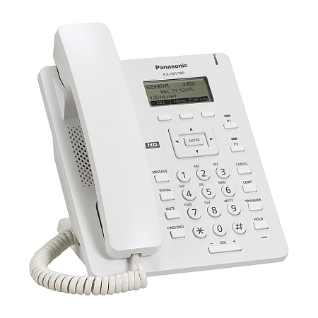 Panasonic KX-HDV100RU, White, SIP phone