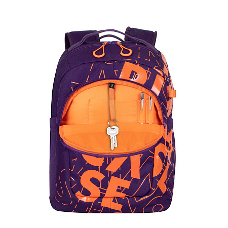 Backpack Rivacase 5430, for Laptop 15,6" & City bags, Violet/Orange
