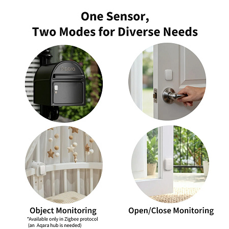 Aqara Zigbee/ Thread Multi-State Sensor (Open/ Close adn Object Monitoring) P100 Kit. White Aqara Zigbee/ Thread Multi-State Sensor (Open/ Close adn Object Monitoring) P100 Kit. White