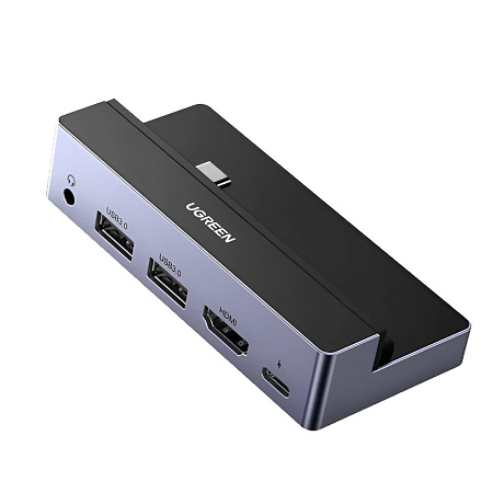 UGREEN Docking Station 5in1 for iPad Pro USB-C to 1*HDMI 4k@60Hz + 2*USB3.0 + 3.5mm + PD 100W | CM317, Silver