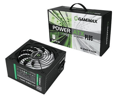 Power Supply ATX 550W GAMEMAX GP-550, 80+ Bronze, 140mm, Active PFC, DC/DC, Flat cable design, Black