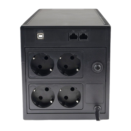 UPS PowerCom RPT-1500AP 1500VA/900W Line Interactive, AVR, LED, RJ45/RJ11, USB, 4xSchuko Sockets