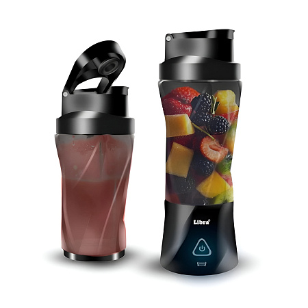 Libra Portable Blender Large Capacity USB-C 95x95x280mm, Black