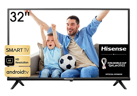 32" LED SMART Телевизор Hisense 32A4HA, 1366x768 HD, Android TV, Чёрный 32" LED SMART Телевизор Hisense 32A4HA, 1366x768 HD, Android TV, Чёрный