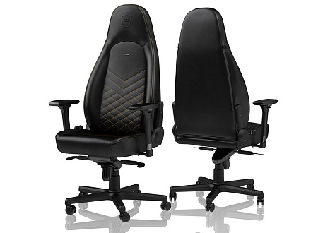 Gaming Chair Noble Icon NBL-ICN-PU-GOL Black/Gold, User max load up to 150kg / height 165-190cm
