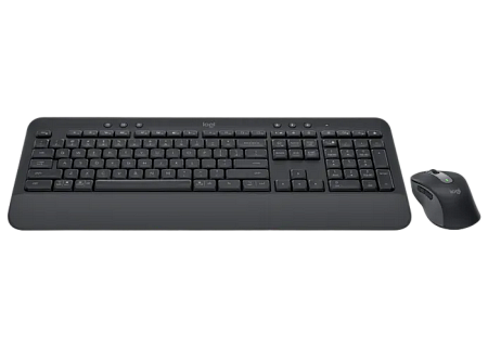 Wireless Keyboard & Mouse Logitech MK650, Quiet typing, Palm rest, Media сontrols, 4000dpi, 5 button