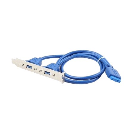 Cable, Dual USB 3.0 receptacle on bracket, CC-USB3-RECEPTACLE