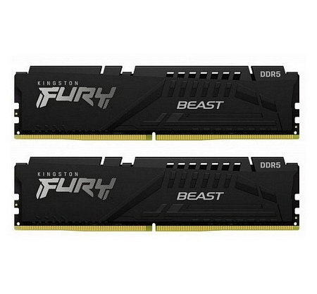 .64GB DDR5-6000MHz  Kingston FURY Beast (Kit of 2x32GB) (KF560C40BBK2-64), CL40-40-40, 1.35V, Intel 