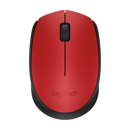 Wireless Mouse Logitech M171, 1000 dpi, 3 buttons, Ambidextrous, 69,3g., 1xAA, 2.4Ghz, Red