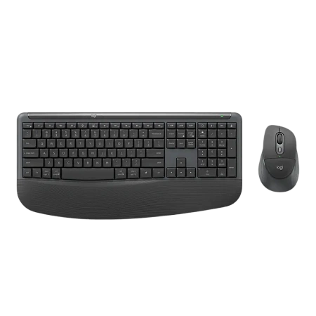Wireless Keyboard & Mouse Logitech MK880, Signature Comfort Plus, Quiet typing, Concave keys, Palm r