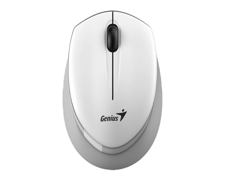 Wireless Mouse Genius NX-7009, 1200 dpi, 3 buttons, Ambidextrous, 65g, BlueEye, 1xAA, 2.4Ghz, White 