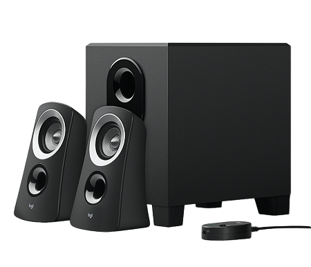 Speakers Logitech Z313, 2.1/25W RMS, Wired RC, Black