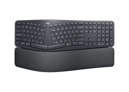 Wireless Keyboard Logitech ERGO K860, Curved keyframe, Split layout, Ultra precise typing, Wrist res