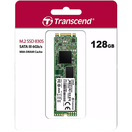 .M.2 SATA SSD  128GB Transcend  "TS128GMTS830S" [80mm, R/W:560/510MB/s, 85K/85K IOPS, SM2258, 3DTLC]