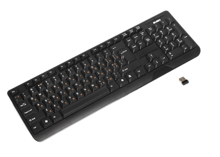 Клавиатура SVEN KB-C2200W, Беспроводное, Чёрный