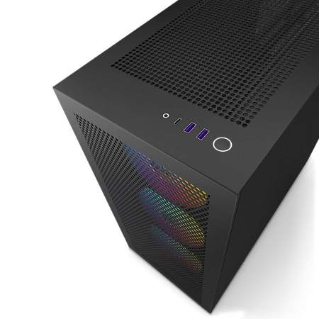 Case ATX NZXT H7 Flow RGB, 3x140mm RGB & 1x120mm, Mesh Front, Tempered Glass, Dust Filter, 2xUSB 3.2